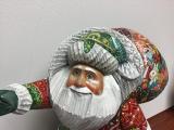  Ukrainian Wooden Santa Clause on POLAR BEAR